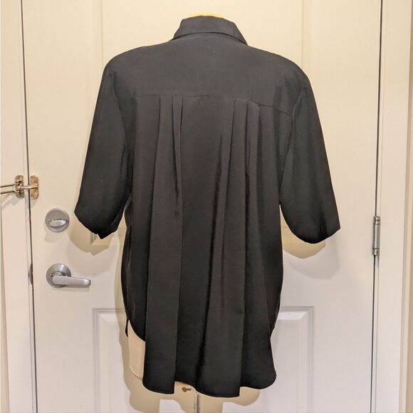 3/$30 Vintage 2X A Personal Touch Beautifully Draped Shoulder Pad Blouse - Picture 5 of 8